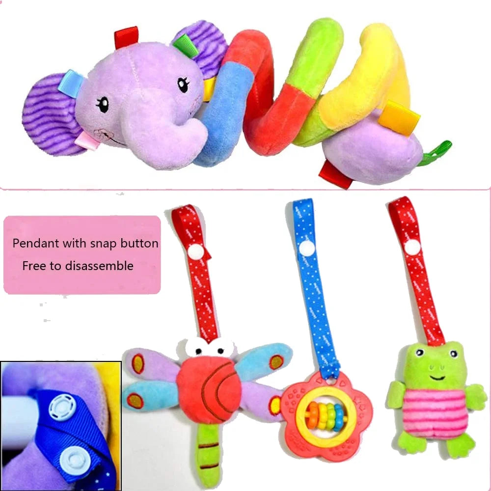 Purple Elephant Baby Stroller Hanging Plush Toys M951361