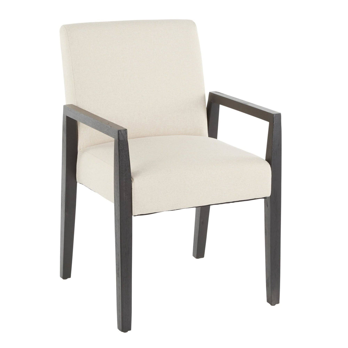 Crushed Brown Velvet White Washed Wood Dining Arm Chair Set of 2 J544815