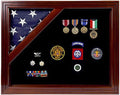 Shadow Box with Display Case for Flag D255