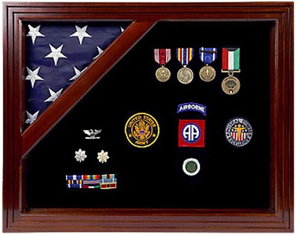 Shadow Box with Display Case for Flag D255