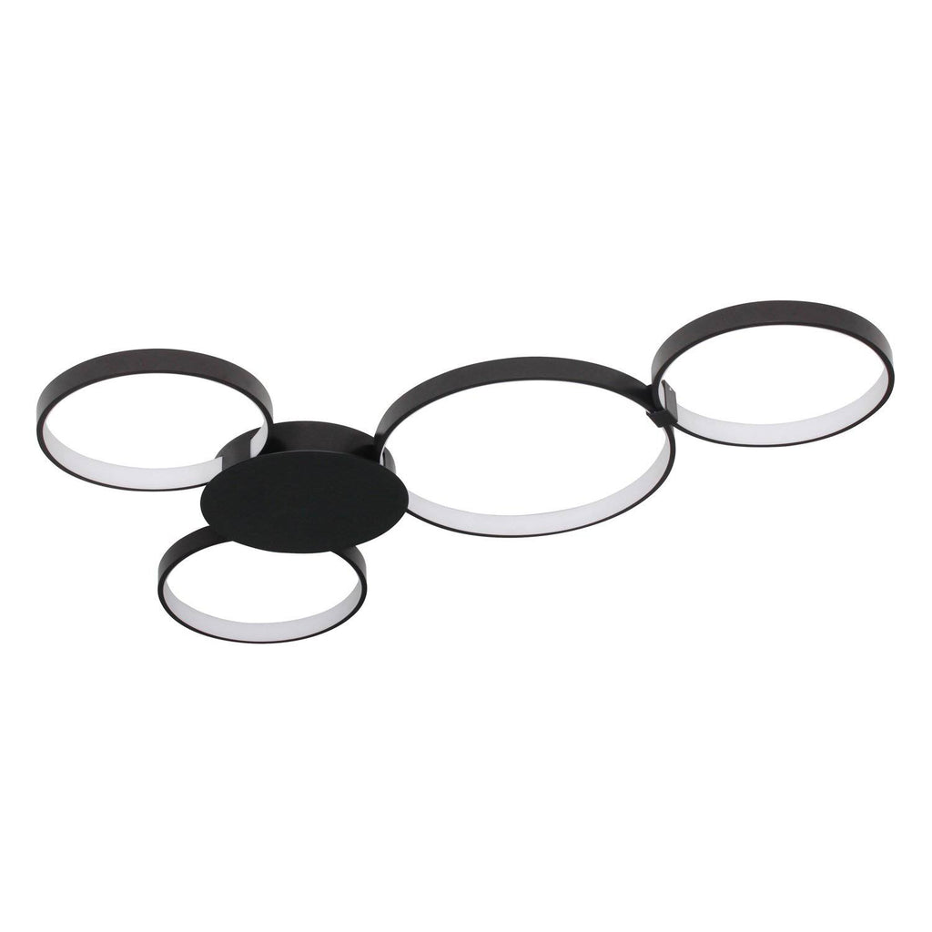 Black LED Semi-Flush Ceiling Light X6551