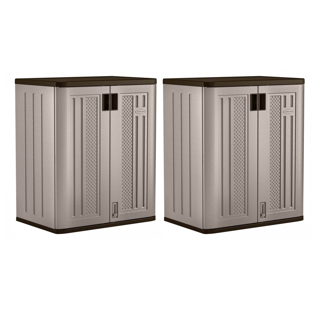 9 Cu ft Resin Garage Storage Cabinet 2 Pack U991