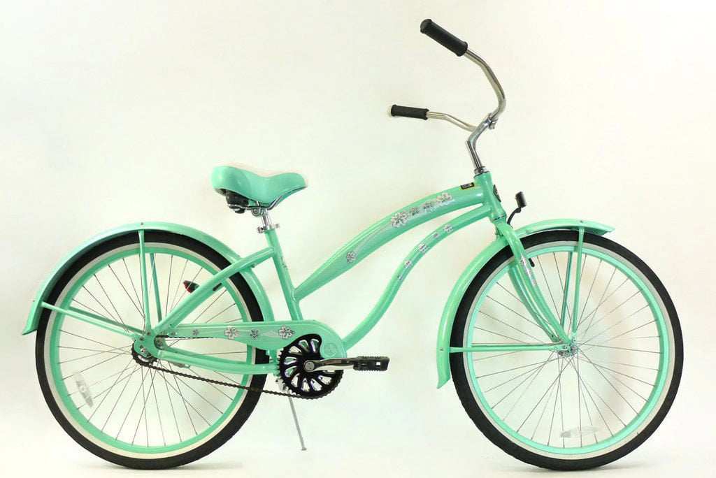 26 In. Pink Single Speed Aluminum Beach Cruiser Bike O96097