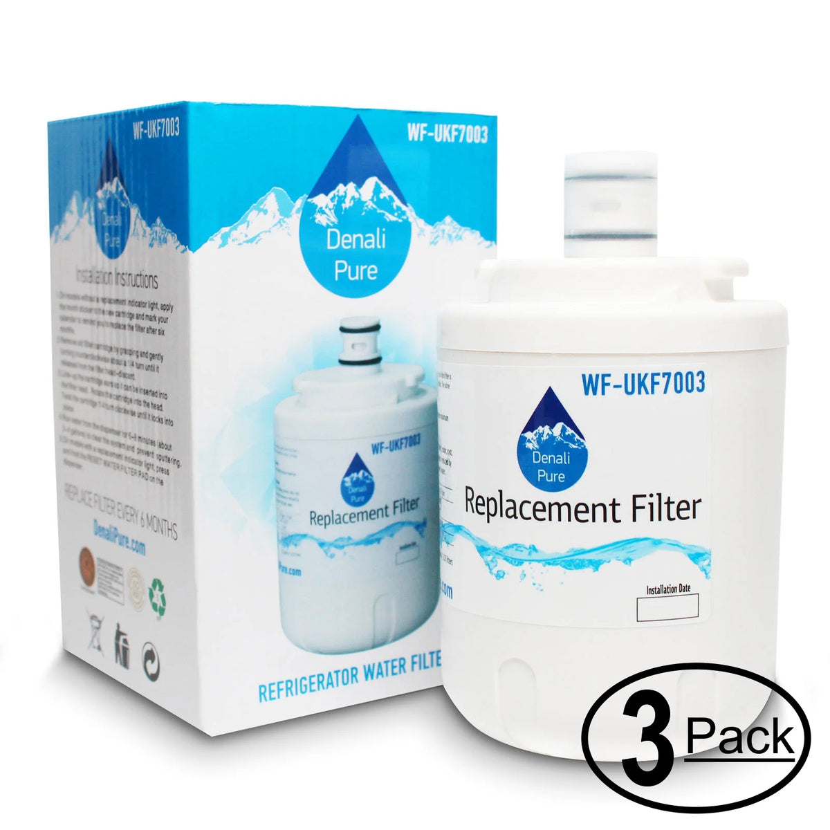 3-Pack Replacement Refrigerator Water Filter Cartridge Z81392