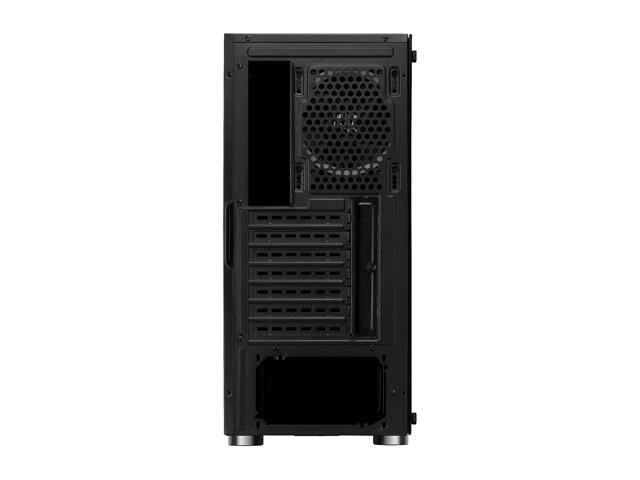 ATX Mid Tower PC Computer Case with Dual Ring Blue LED Fans W459920