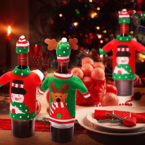 6 Sets Christmas Wine Bottle Cover and Hats B99652