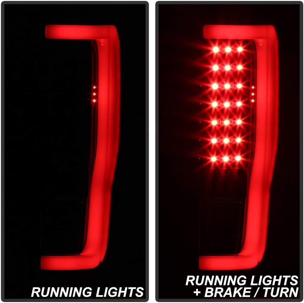 Black Smoke Full LED Tail Lights Brake Lamps V8627