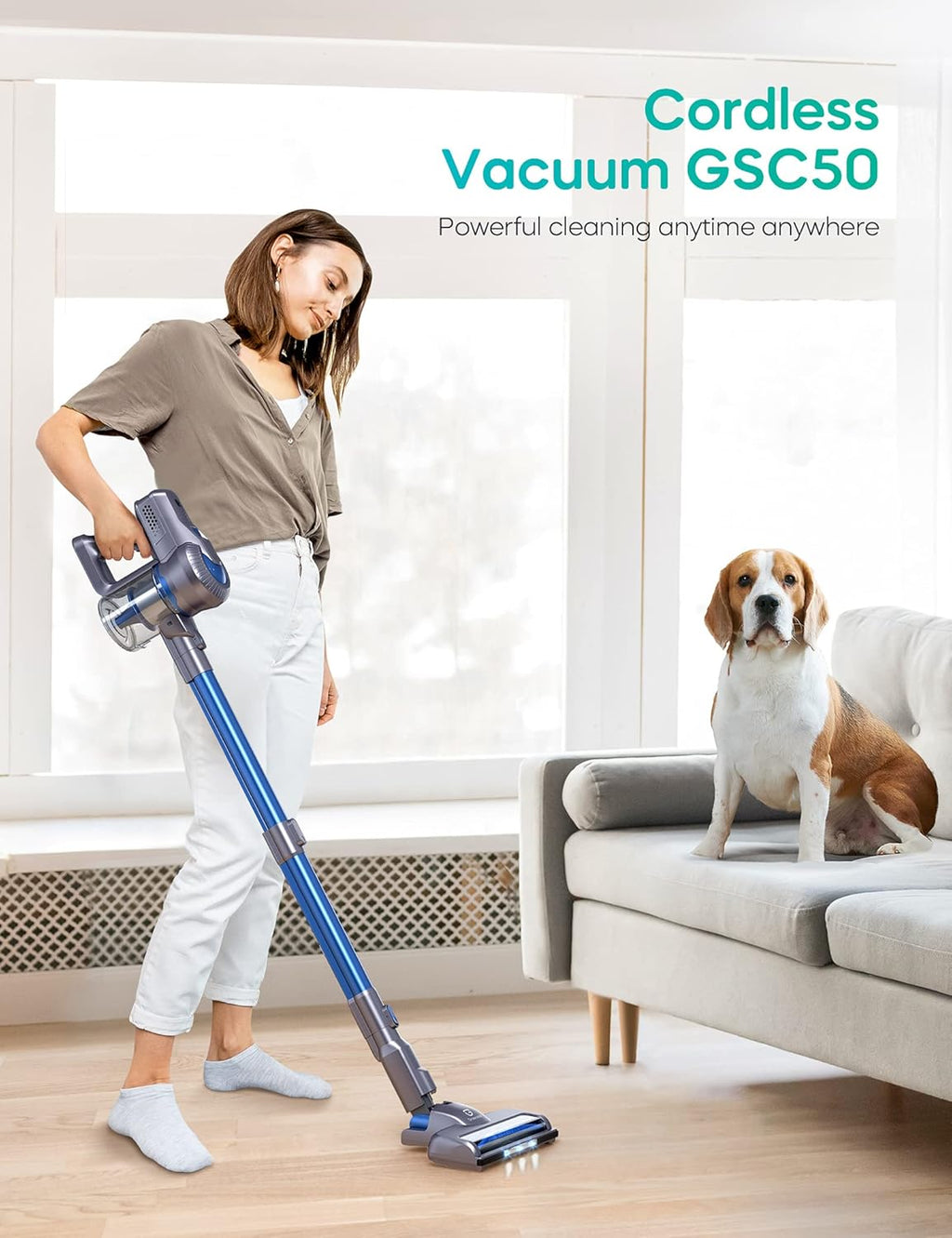 Cordless Stick Vacuum Cleaner 4 in 1 23000PA 200W V595