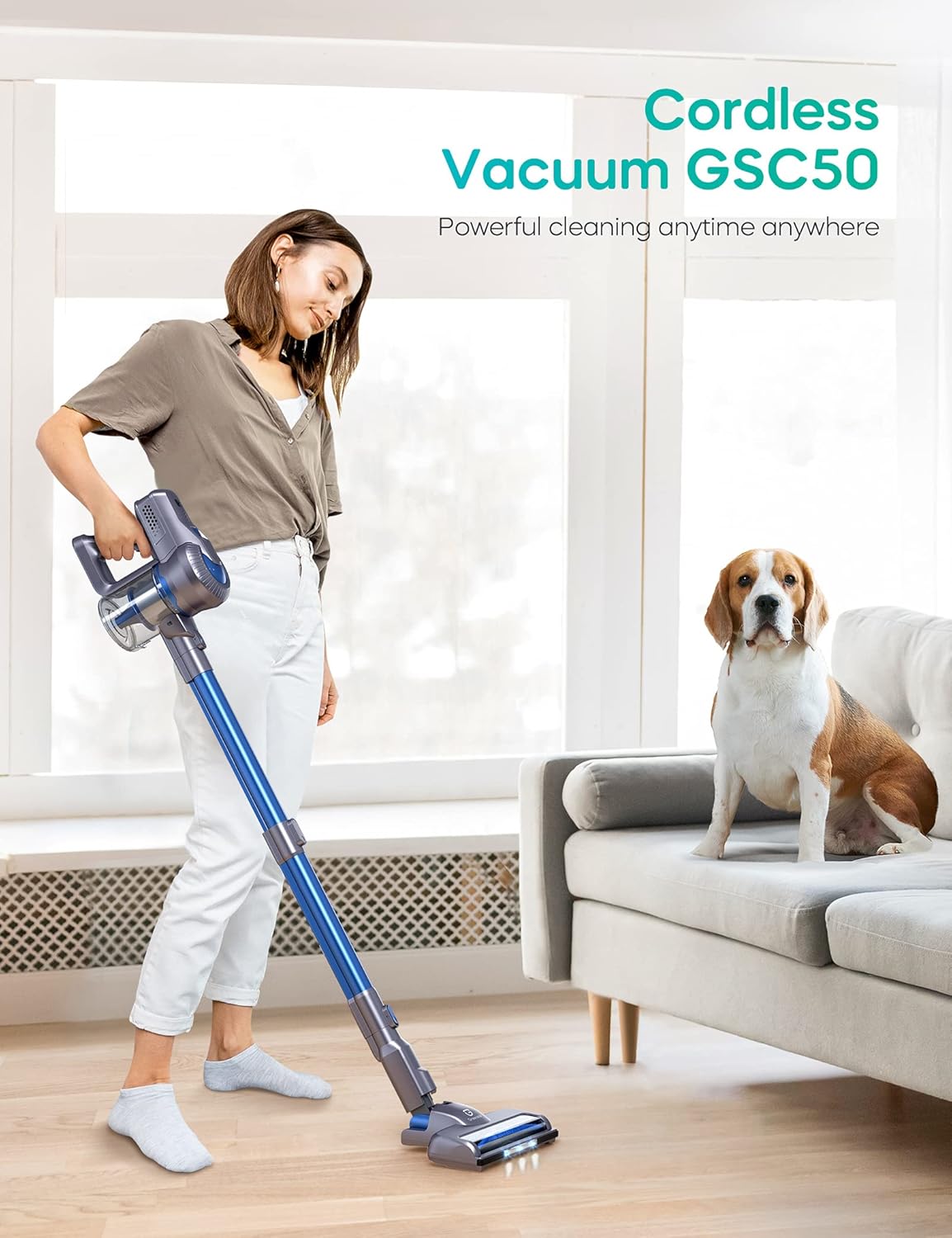 Cordless Stick Vacuum Cleaner 4 in 1 23000PA 200W V595