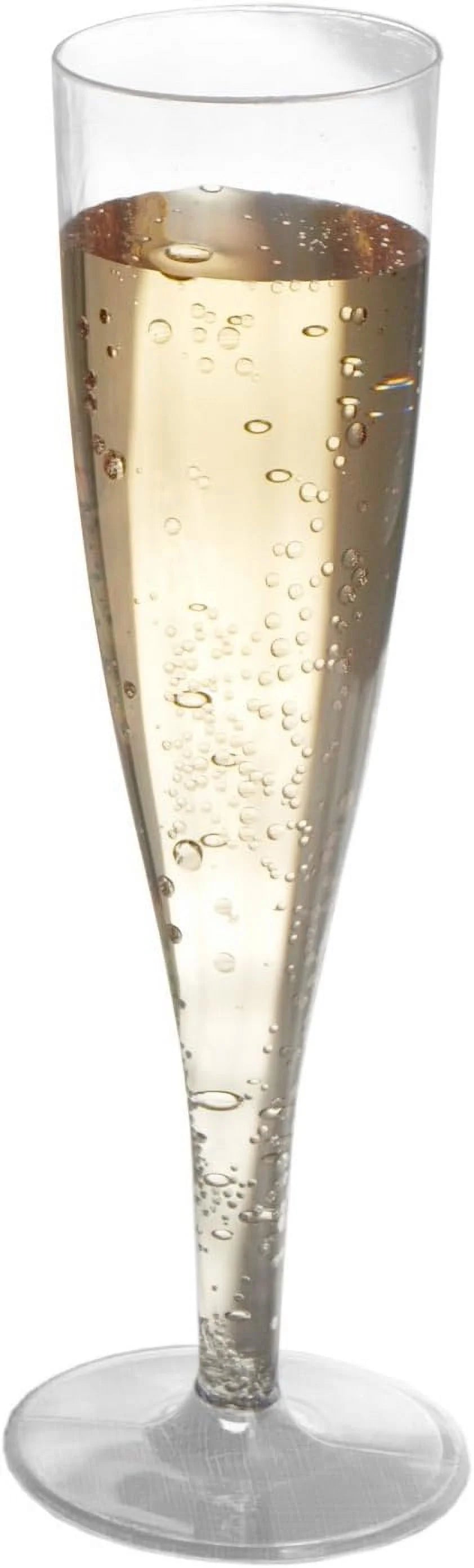 1 Piece Hard Plastic Champagne Flutes, 5 Oz, Clear F16847