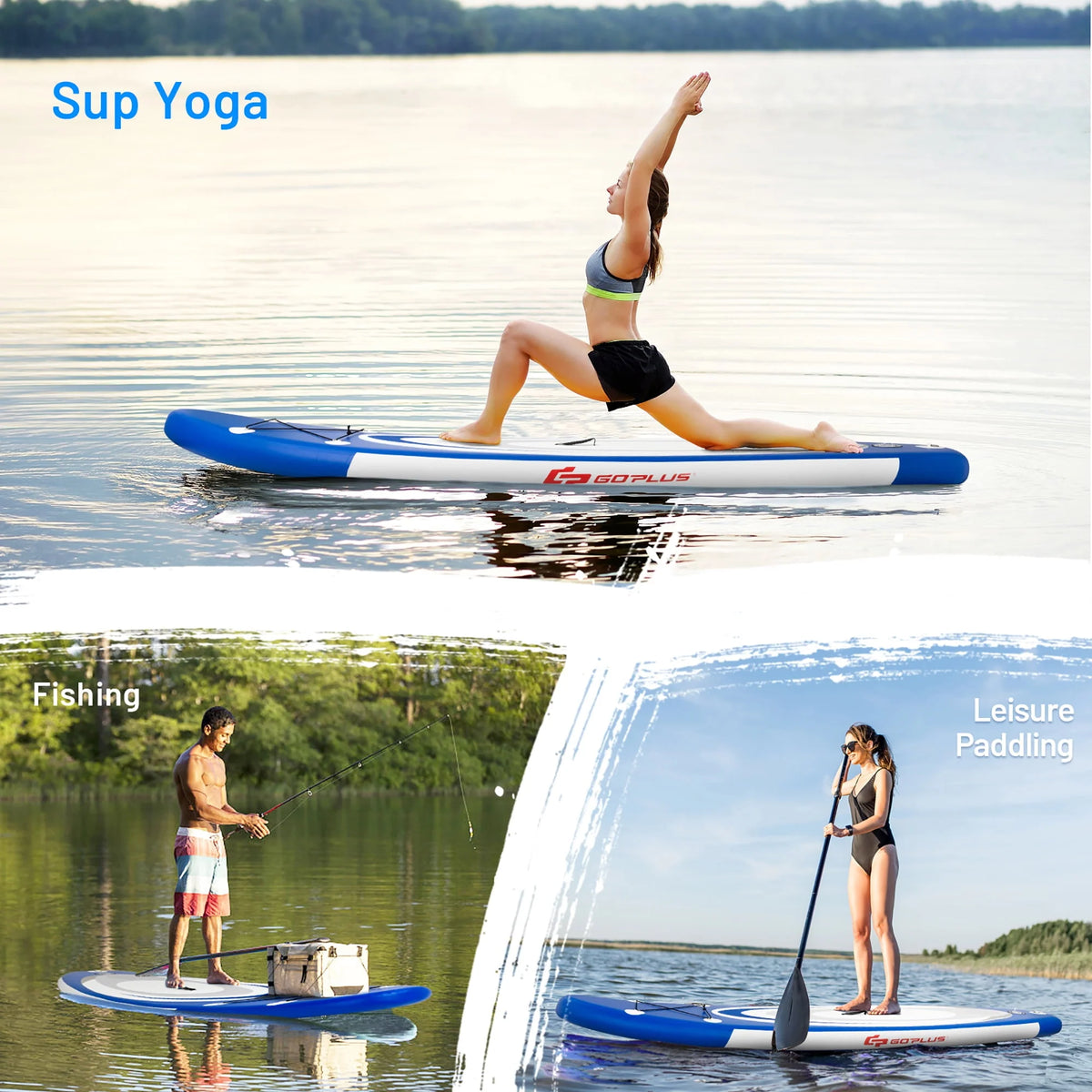 10' Inflatable Stand Up Paddle Board with Bag Paddle Pump A9750