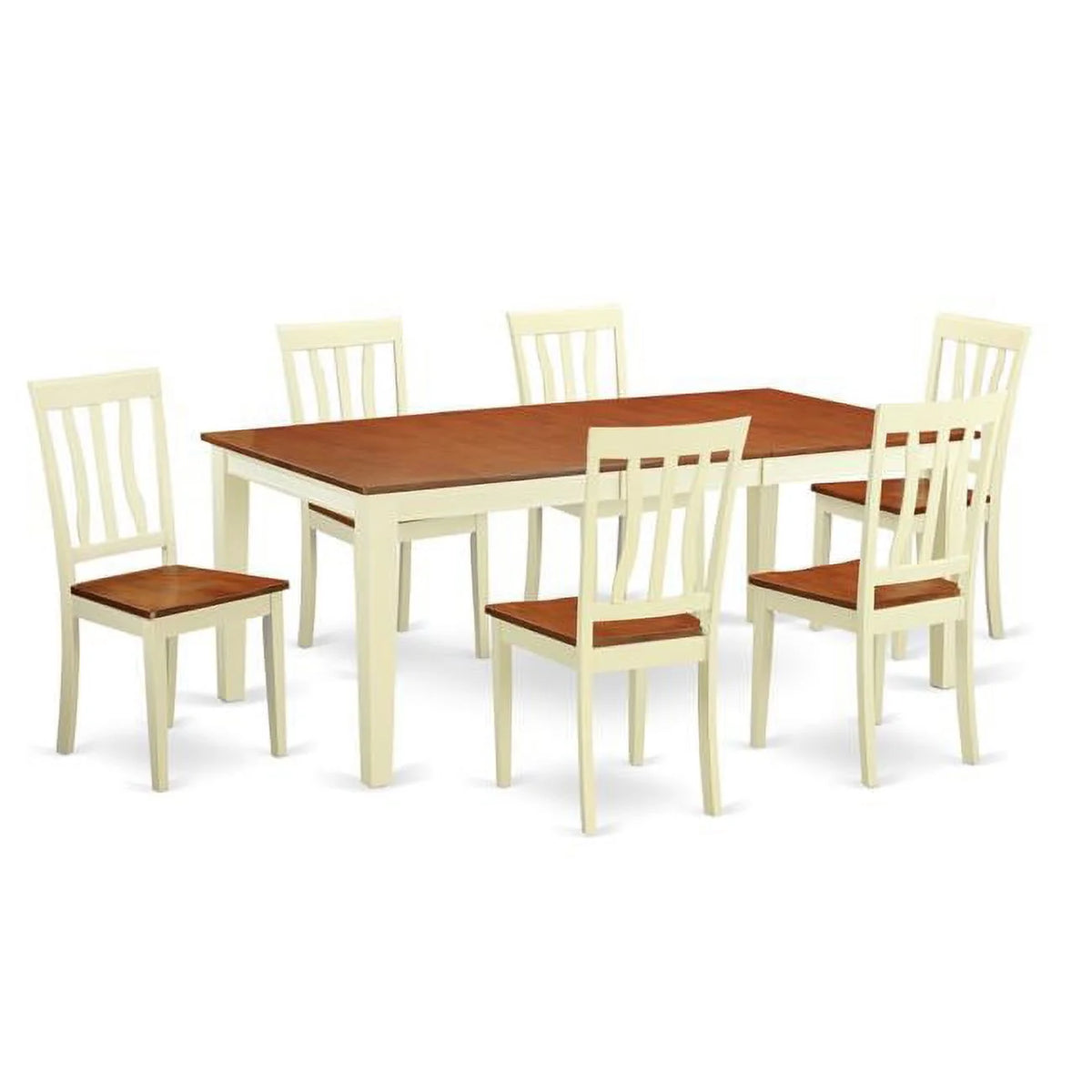 7 Piece Buttermilk Cherry Wood Dinette Set K74798