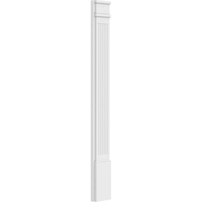 Fluted PVC Pilaster with Decorative Capital & Base (Pair) G9048
