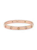 18K Rose Gold Bracelet with 4 Diamonds Size 18 O5132