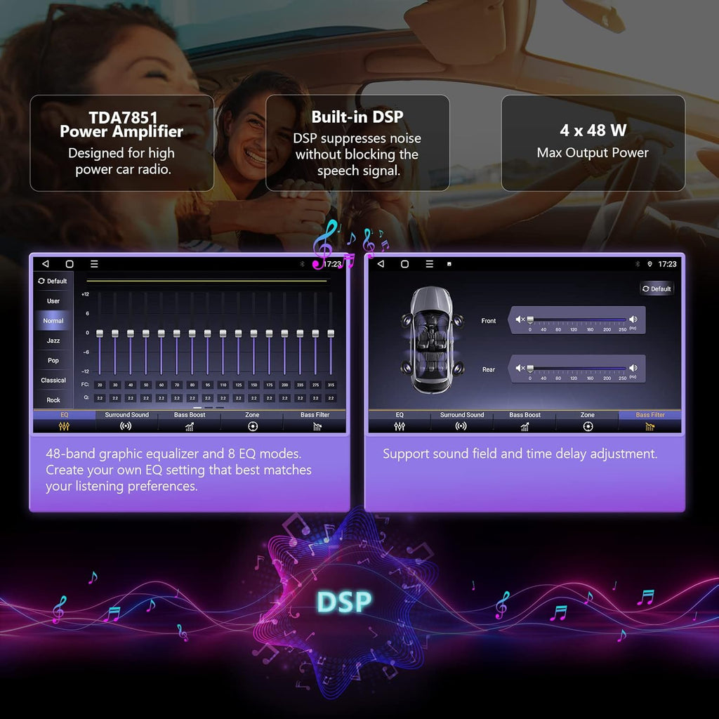 9 Inch Car Stereo Receiver with Bluetooth 5.0 T3350
