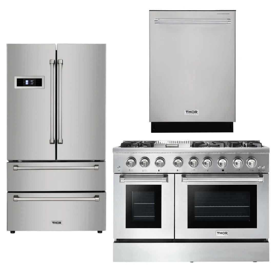 48 inch Propane Dual Fuel Range, Refrigerator, Dishwasher R75068
