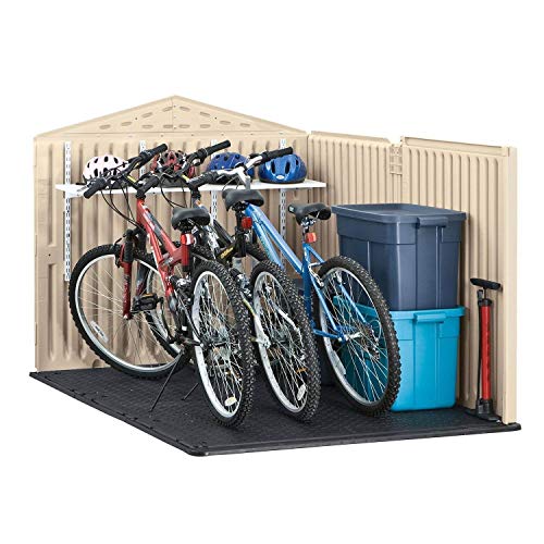 Beige/Brown 5 x 6.5 Ft Resin Outdoor Storage Shed P335425