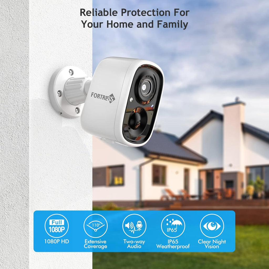 Wireless Outdoor Security Cameras 1080p Color Night Vision White P36675