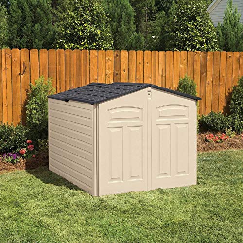 Beige/Brown 5 x 6.5 Ft Resin Outdoor Storage Shed P335425