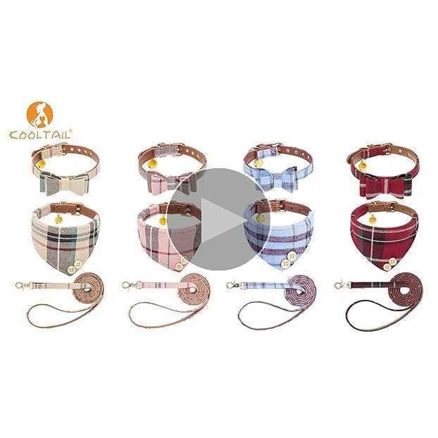 Bow Tie Dog Collar and Leash Set W16718
