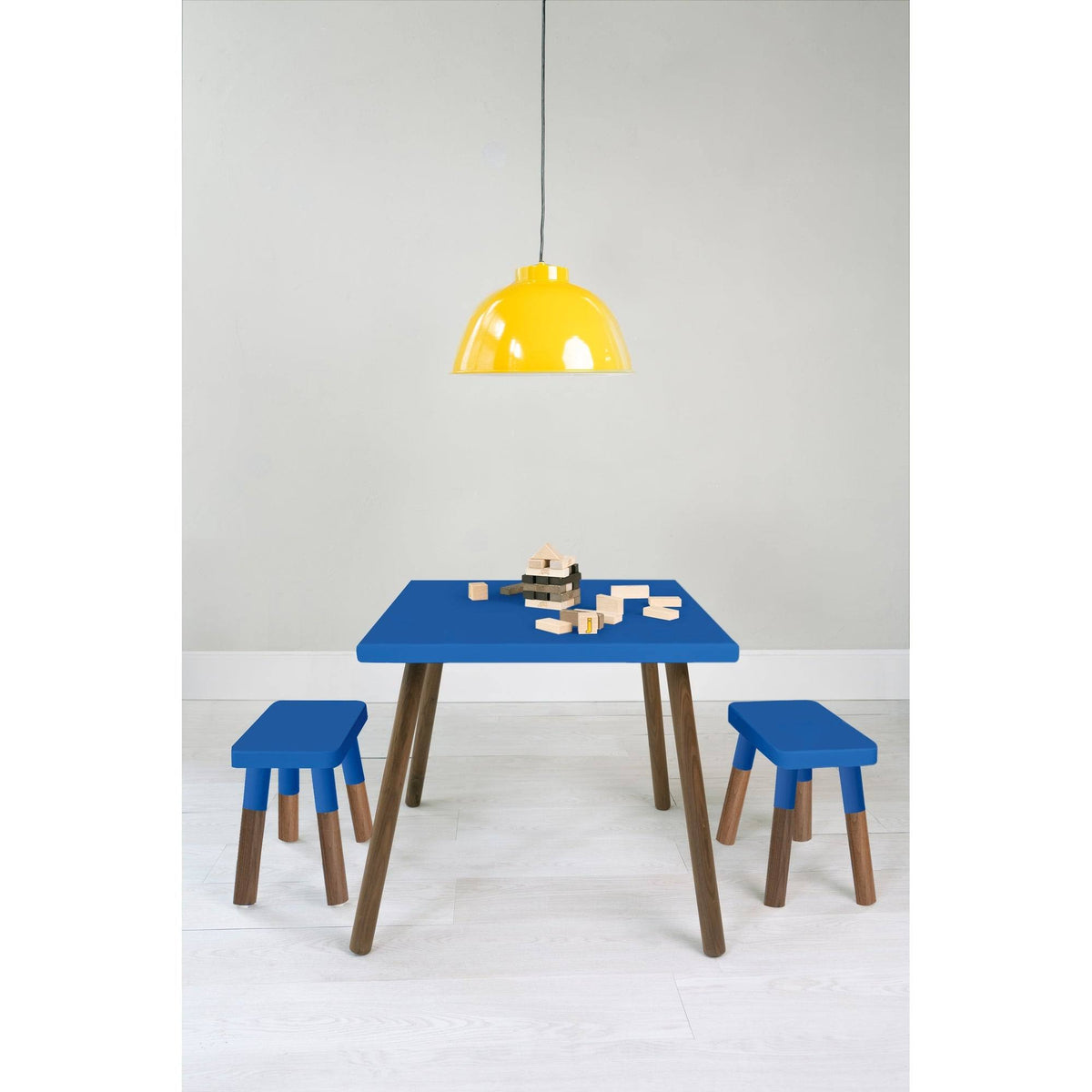 Orange/Walnut Wood Kids Chairs (Set of 2) P9779