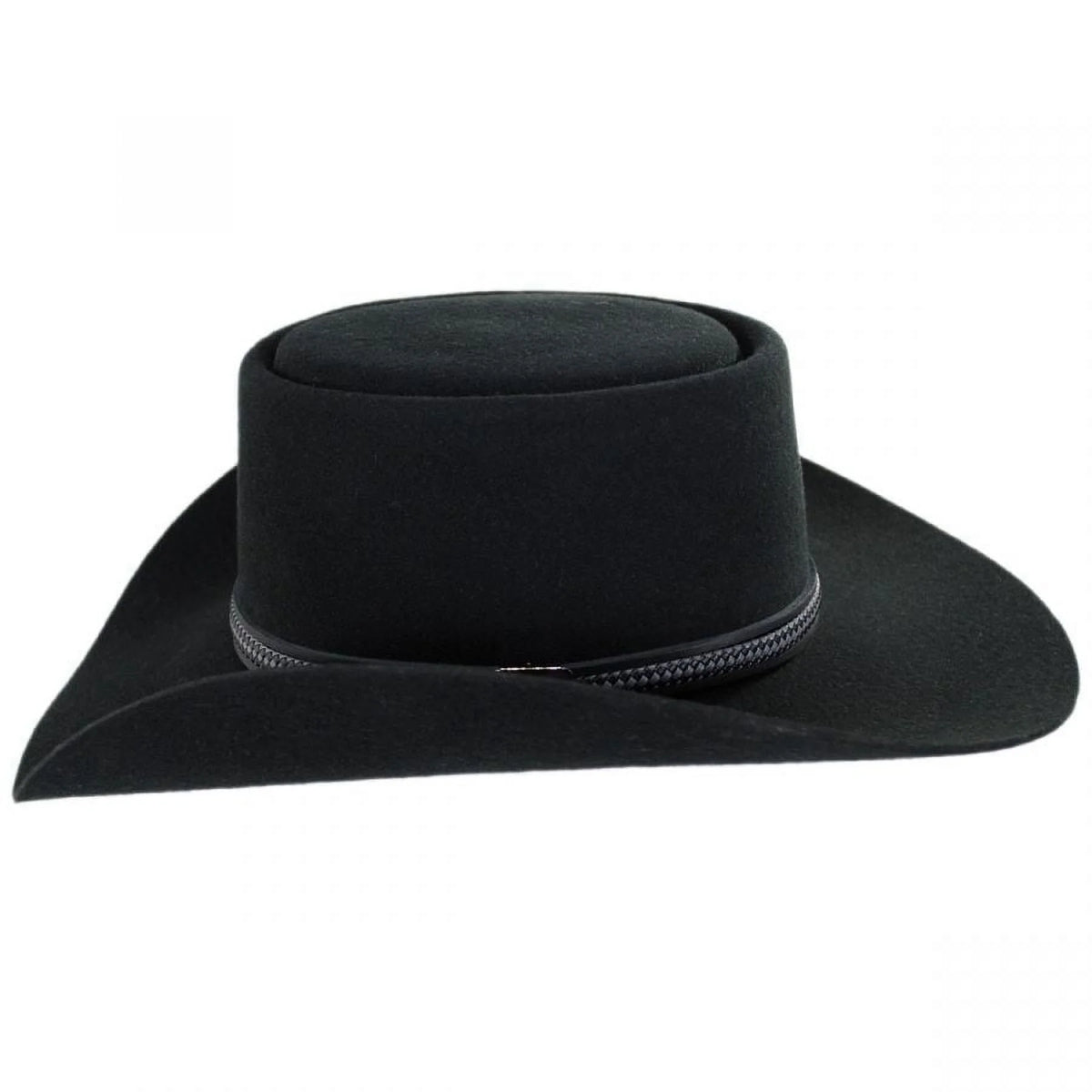 Black Wool Felt Gambler Hat S2560