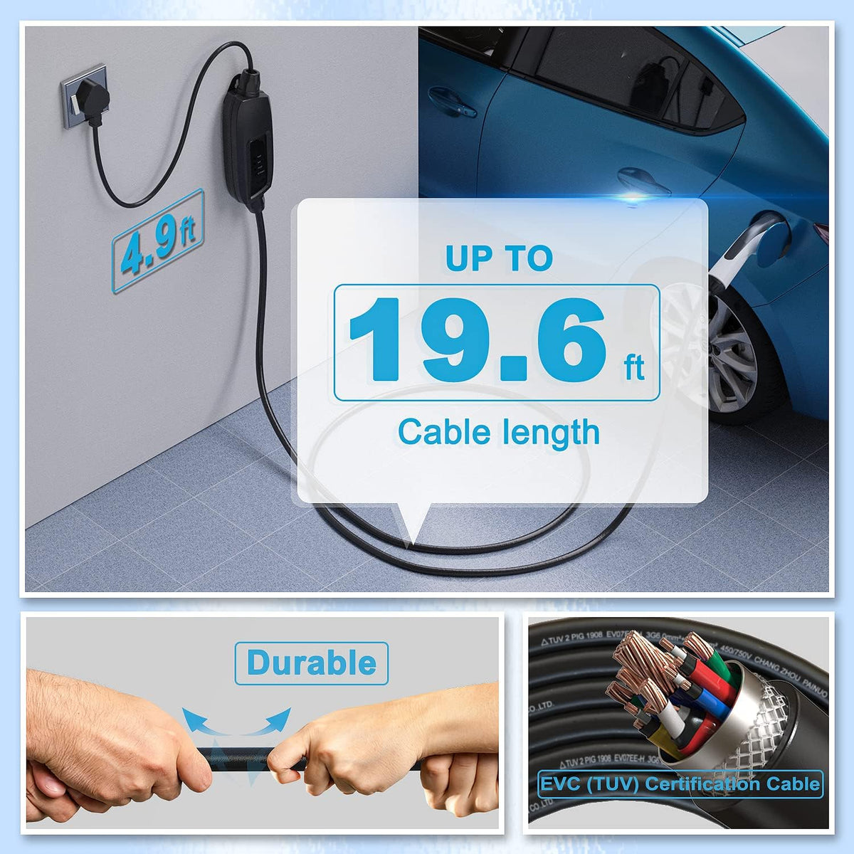 Portable Level 1 EV Charger (110V, 16A, 25ft) N783291
