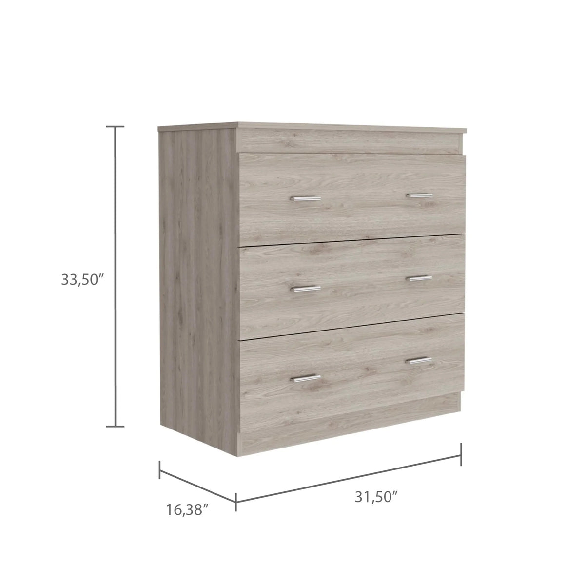Light Grey Manufactured Wood Dresser D259