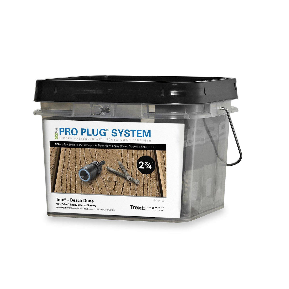 300 Square Feet Epoxy Coated Carbon Steel Pro Plug System for Trex Decking A686