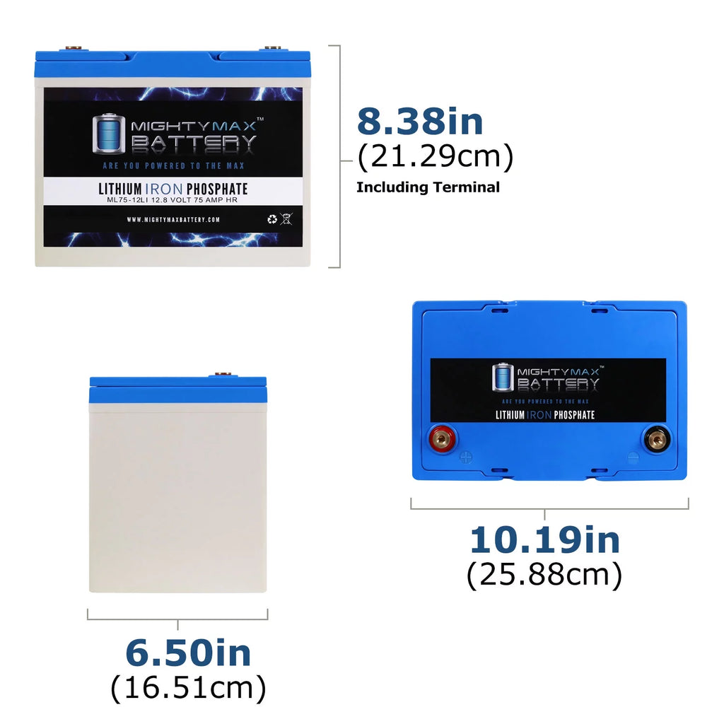 12V 75AH Lithium Replacement Battery D3282