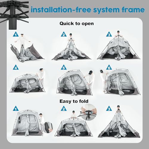 Camping Shower Tent Privacy Shelter with Floor Drain C7542