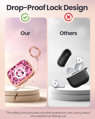 AirPods 4 Case with Safety Lock Cats Pattern Hard Protective Cover H979