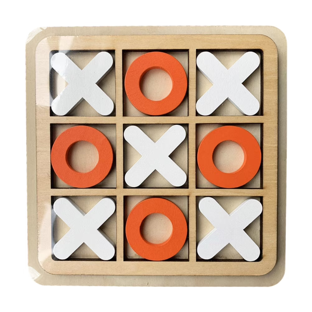 Wooden Tic Tac Toe Tabletop Board Game Q608