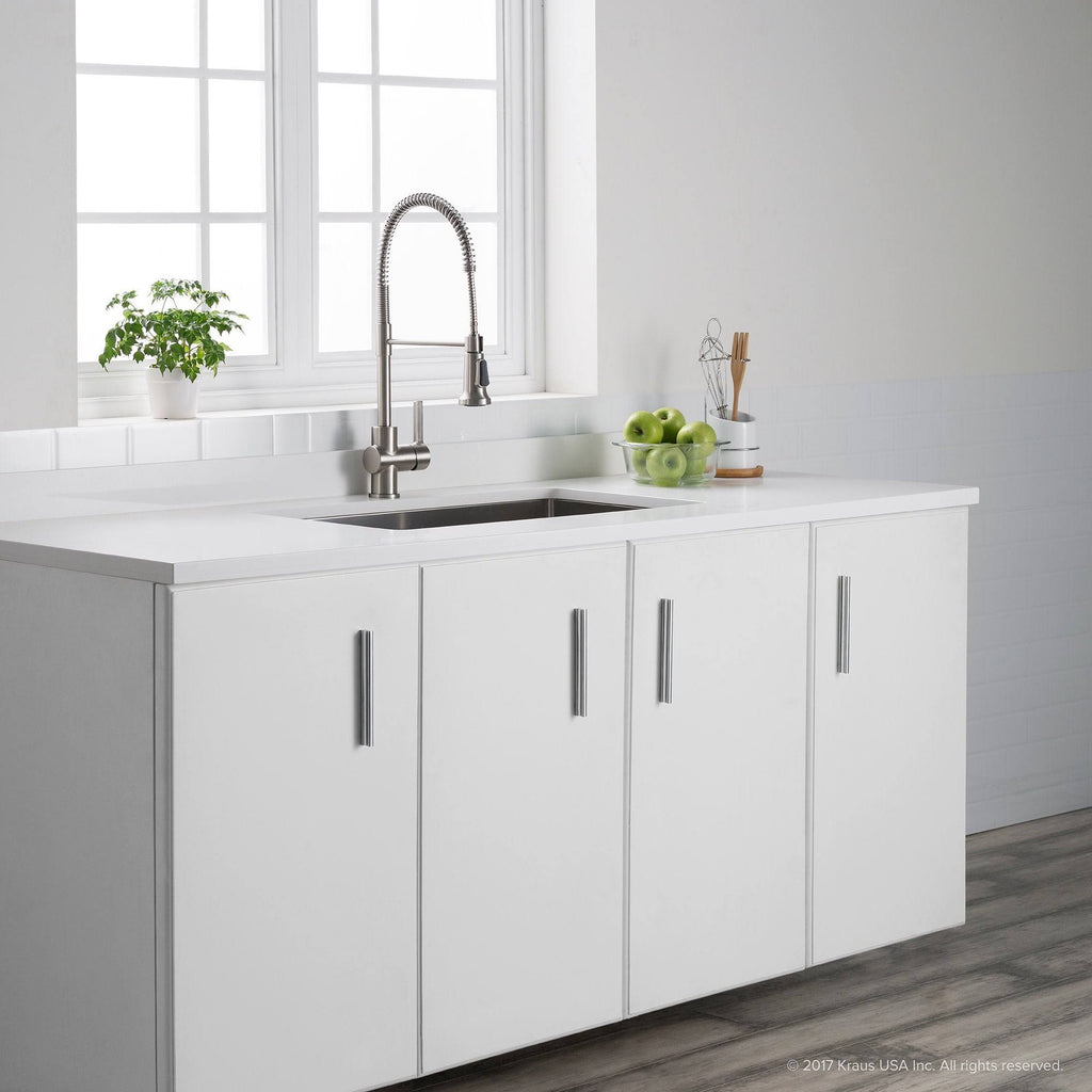 Brushed Gold & Matte Black Commercial Kitchen Faucet with Dual Function Sprayhead O4272