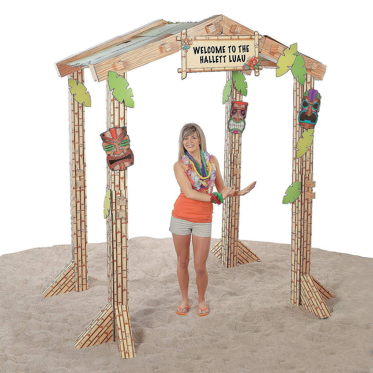 Cardboard 3D Tiki Hut C448