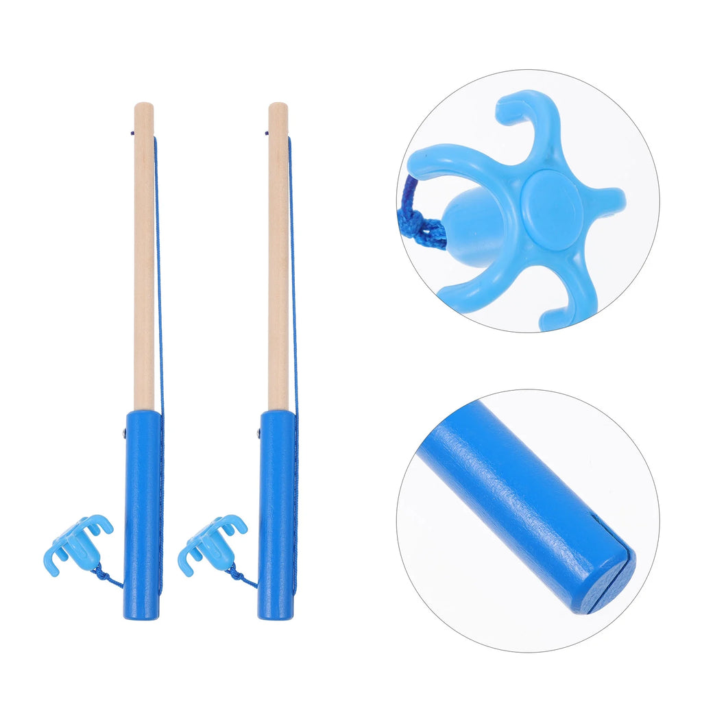 Magnetic Fishing Rod Wooden Game Educational Toy H34918