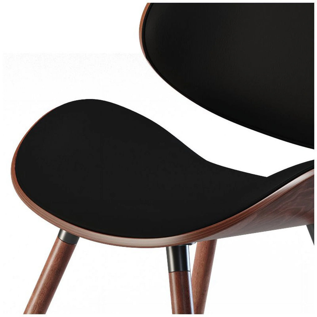 Black Faux Leather Dining Chair Z108909