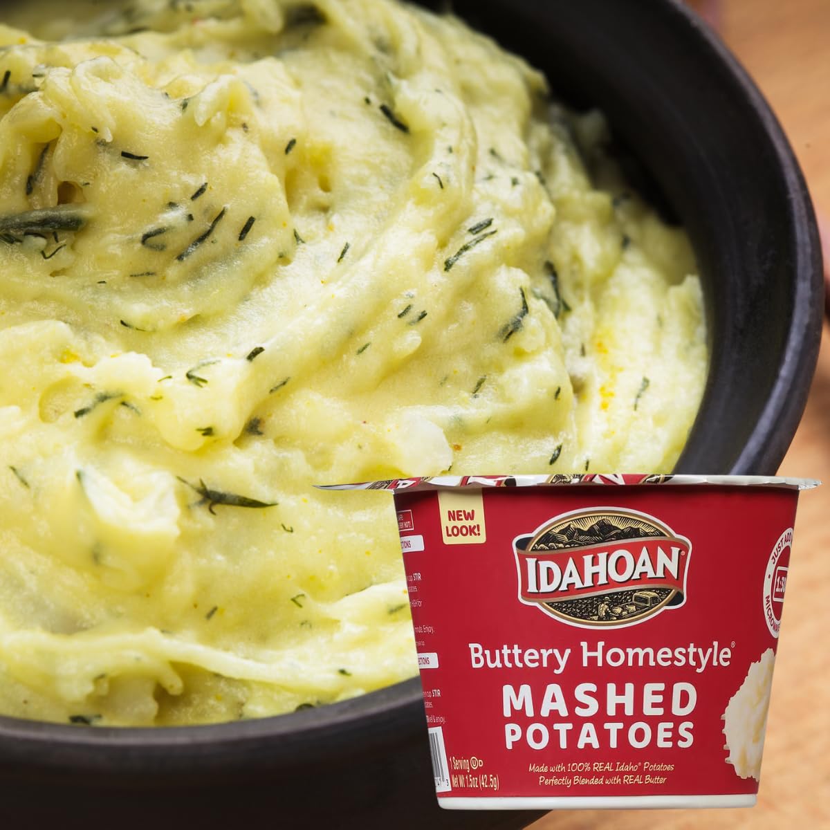 Gluten Free Buttery Homestyle Mashed Potato Microwavable Cups 1.5 oz Pack of 4 E157526