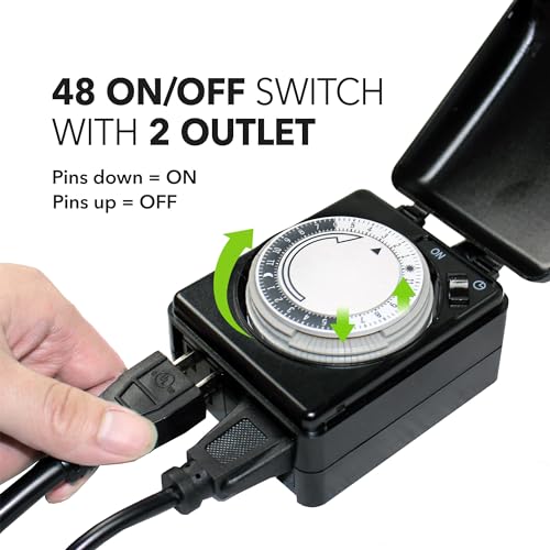 24 Hour Mechanical Timer with 2 Grounded Outlets Q197717