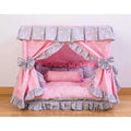 Pink White Heart Pet Dog Bed L43745