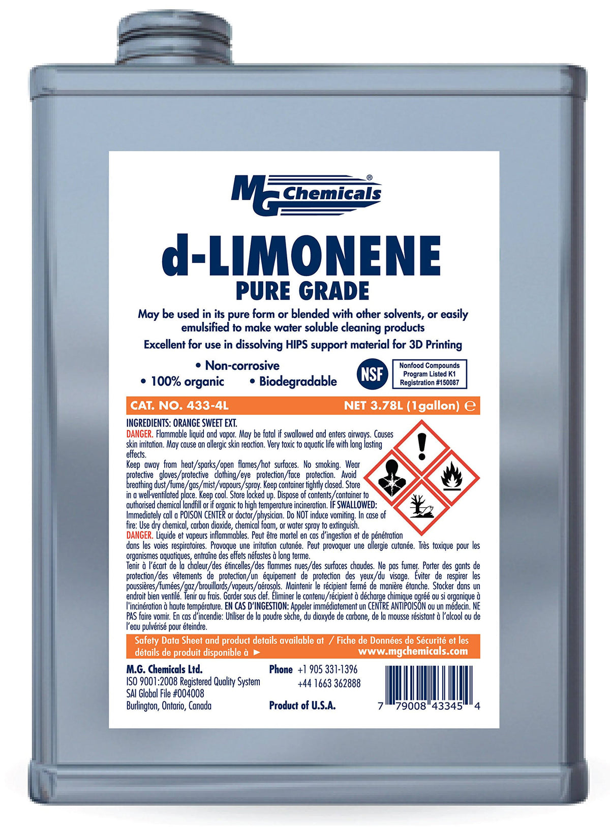D-Limonene Cleaner Degreaser J2733