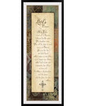 Textual Art Canvas, Black Frame D45905