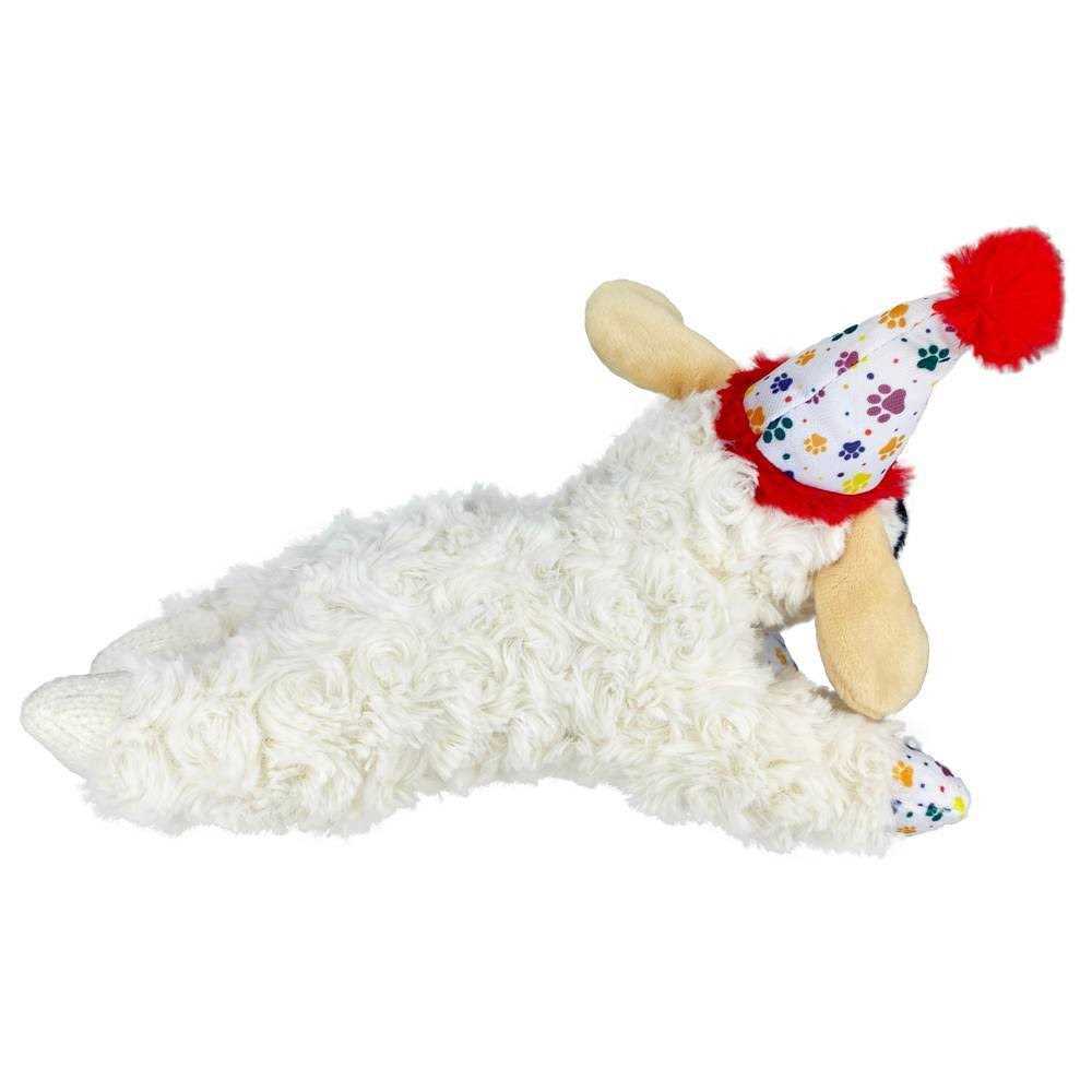 Lamb Chop Dog Toy with Birthday Hat Q336