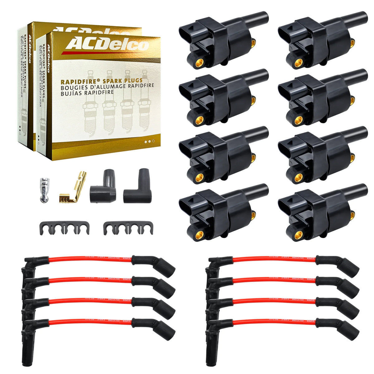 Ignition Coil Packs & Spark Plug for Chevrolet Avalanche Silverado GMC Cadillac W831