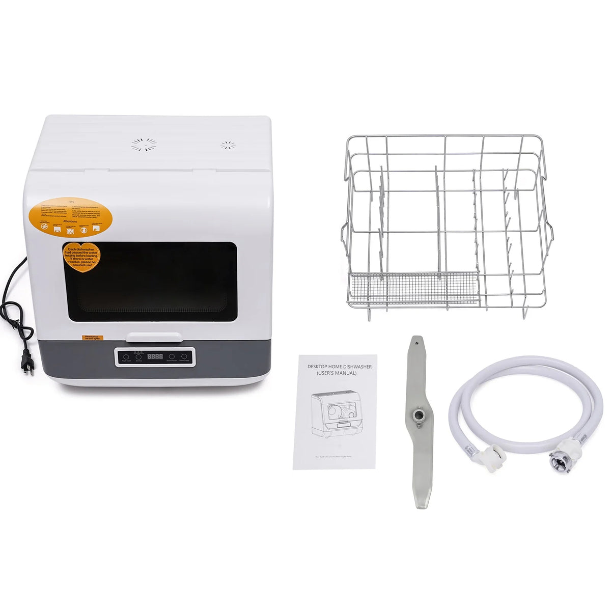 8L Portable Countertop Dishwasher 1200W 3 Washing Programs O502616