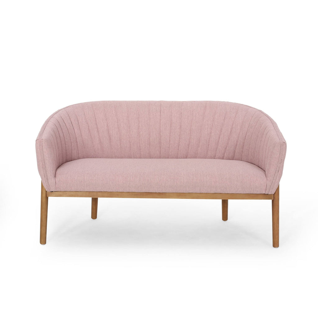 Teal Fabric Loveseat E233