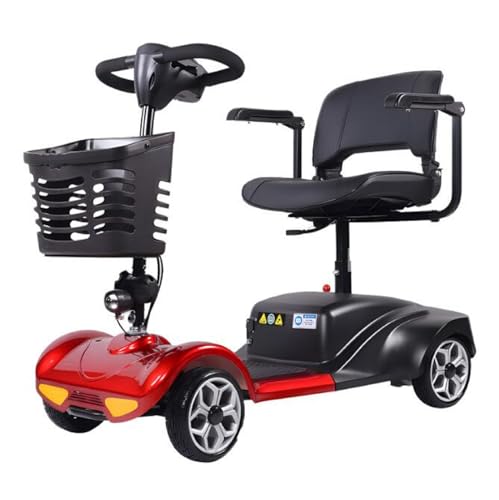 Black 4 Wheel Mobility Scooter with Basket and Extended Battery V7789