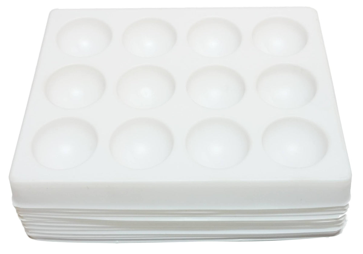 White Polystyrene Spot Plates, Case of 120 B10799
