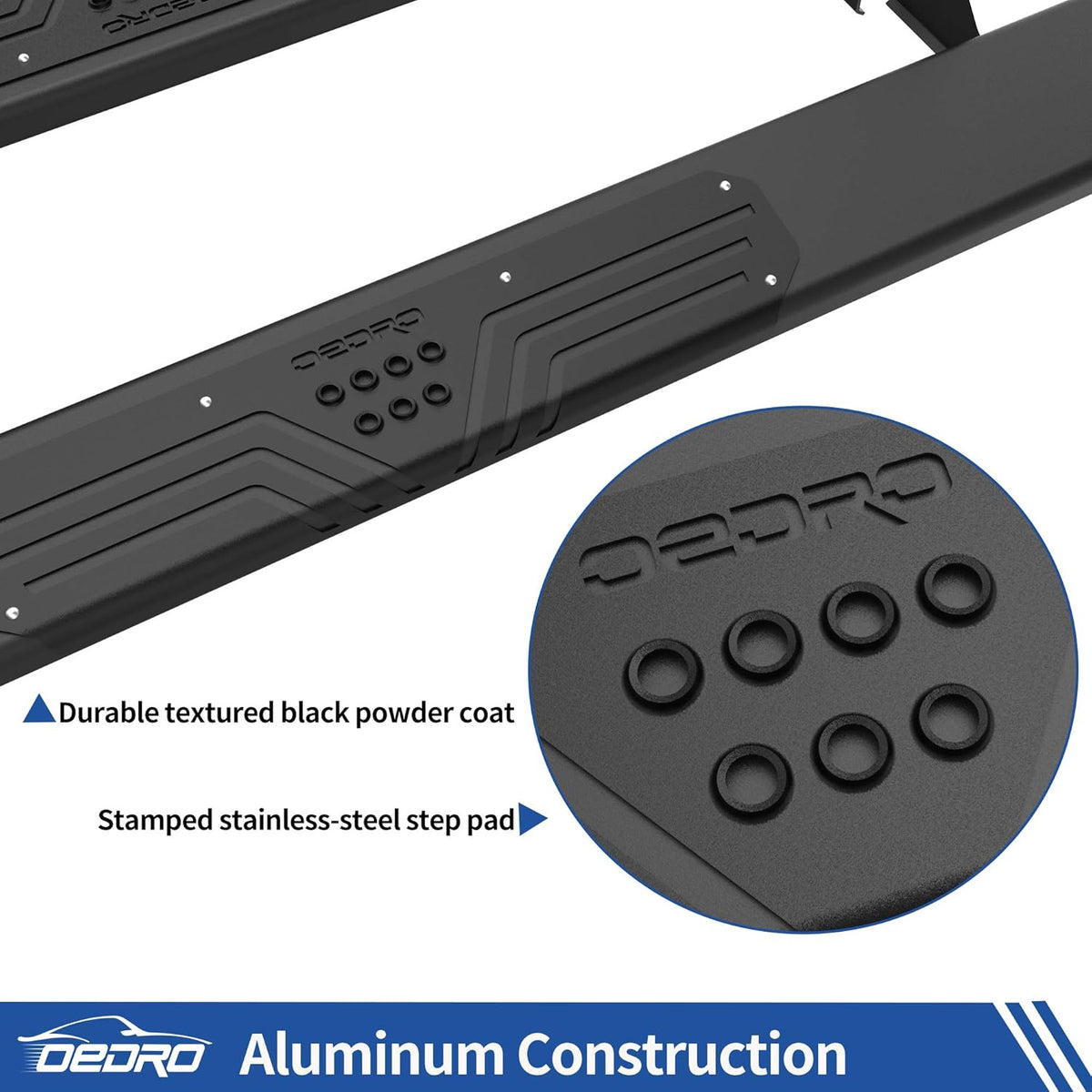 Running Boards Compatible with Silverado/Sierra 1500 2500/3500 Double & Extd Cab A6414