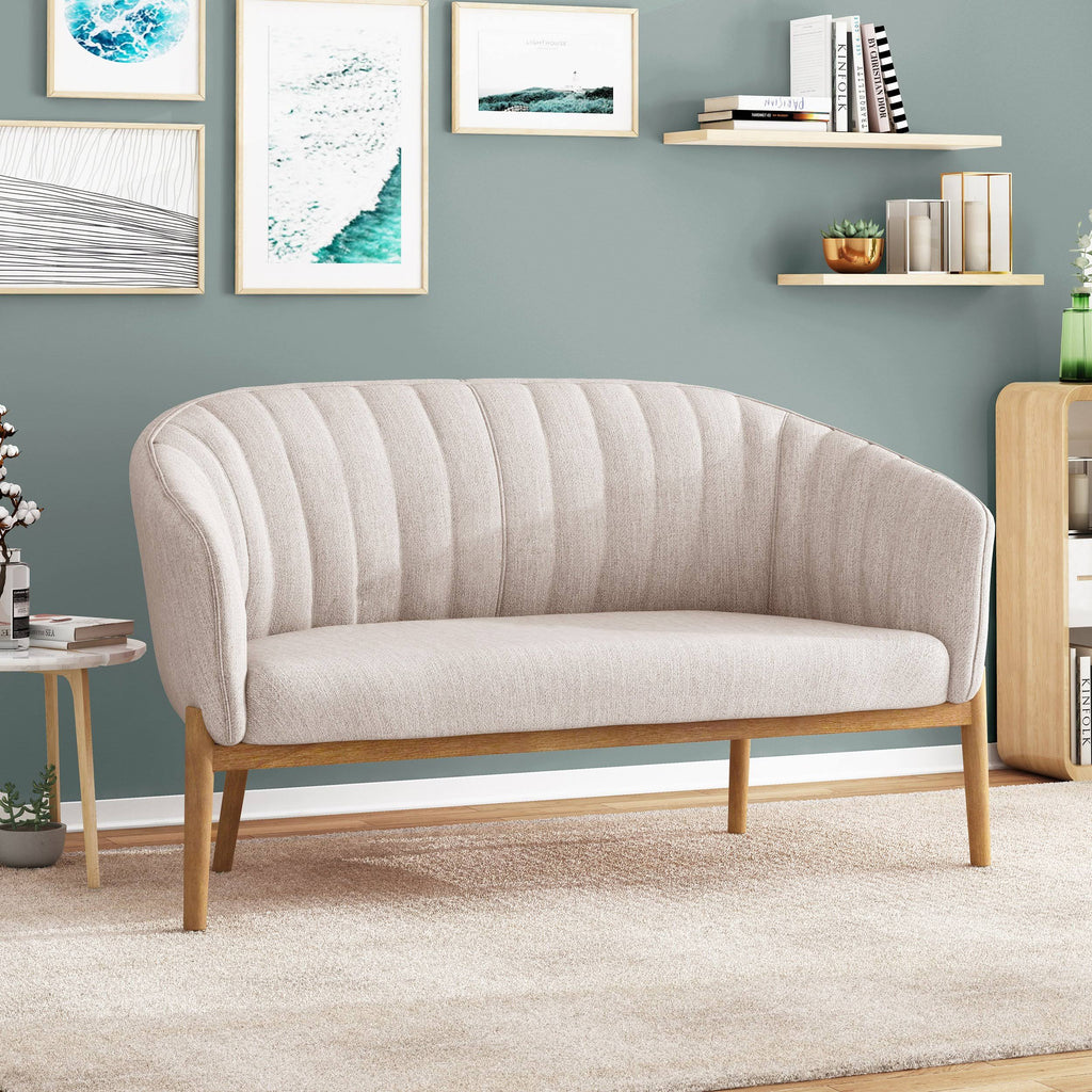 Teal Fabric Loveseat E233